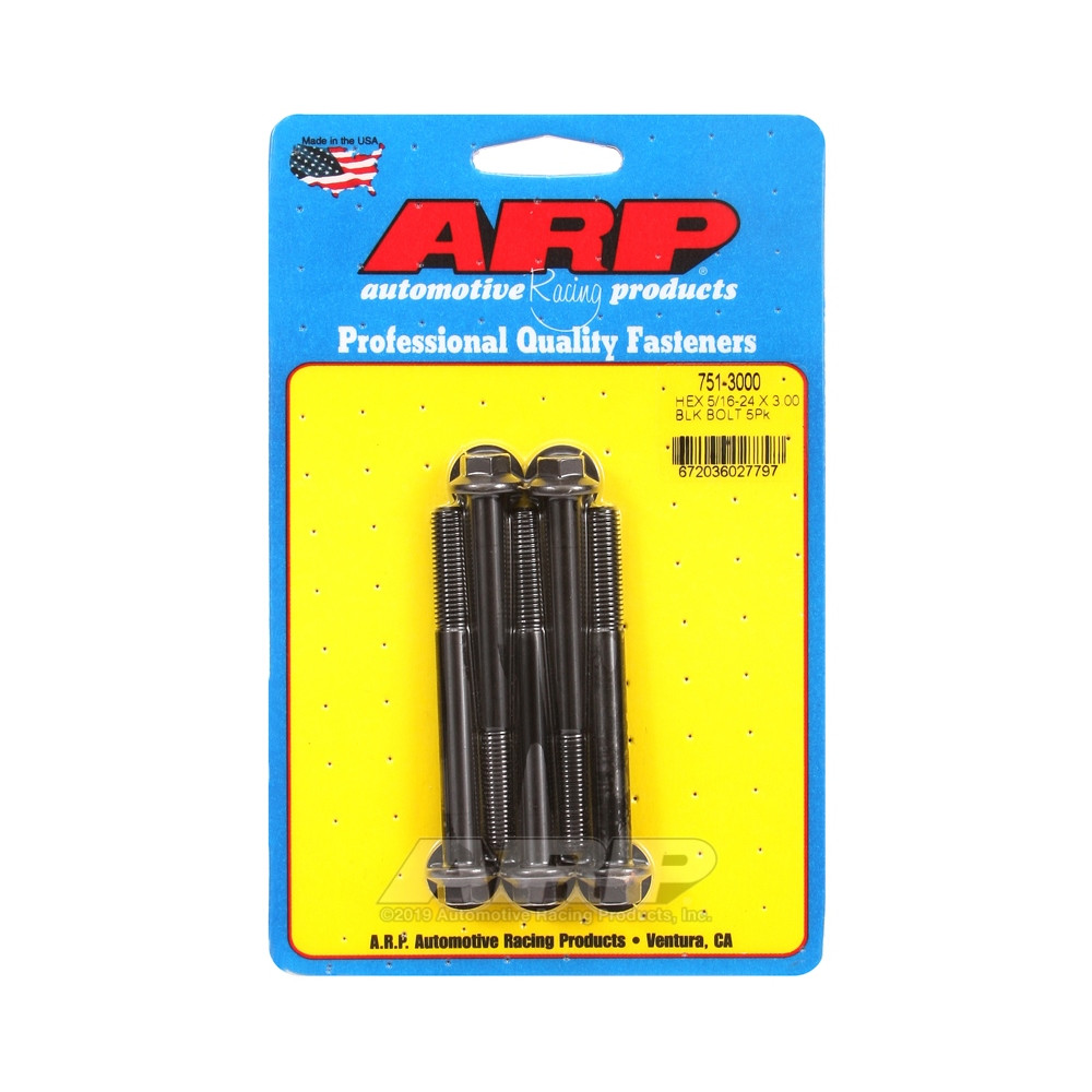 Bullone universale ARP 5/16-24 - Esagono ossidato nero x5 - ARP-751-3000 - 751-3000 - 3666618226903