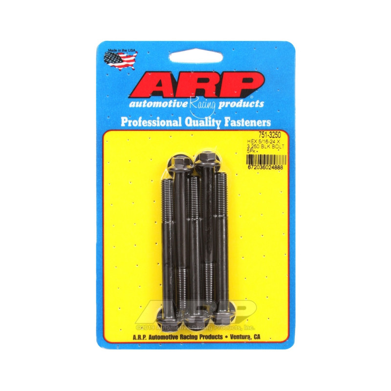 Universal Bolt ARP 5/16-24 - Black Oxyde Hex x5 - ARP-751-3250 - 751-3250 - 3666618226910