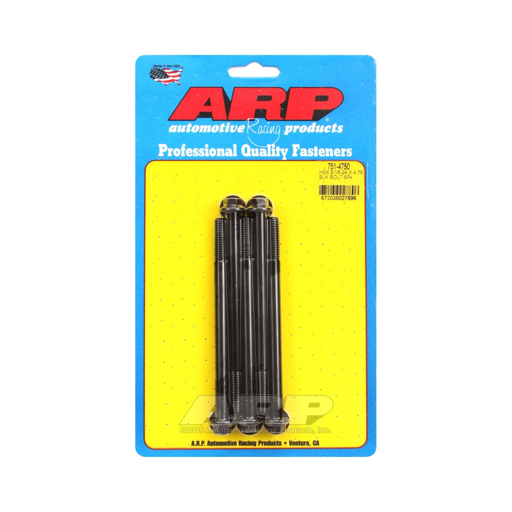Boulonnerie universelle ARP 5/16-24 - Black Oxyde Hex x5 - ARP-751-4750 - 751-4750 - 3666618226972