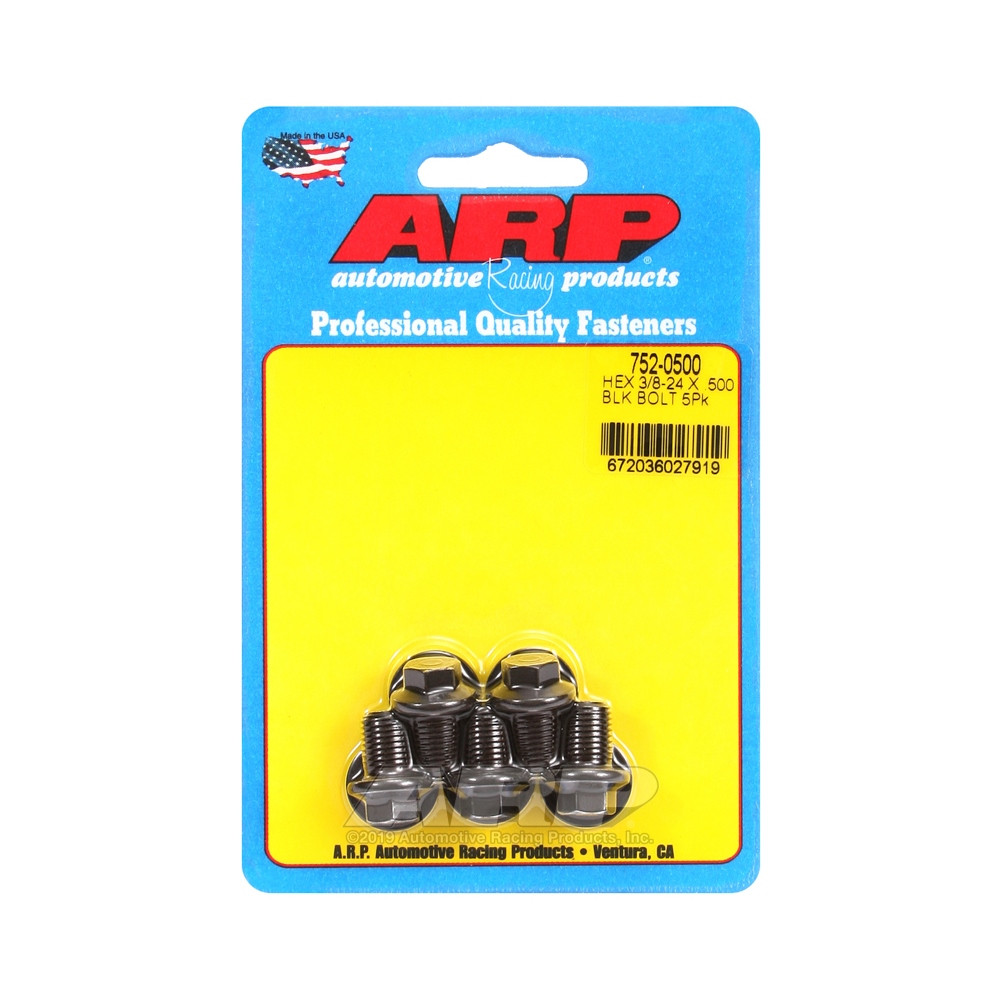 Universele bevestigingsmiddelen ARP kleine kop 3/8-24 - zwart oxide zeskant x5 - ARP-752-0500 - 752-0500 - 3666618226996
