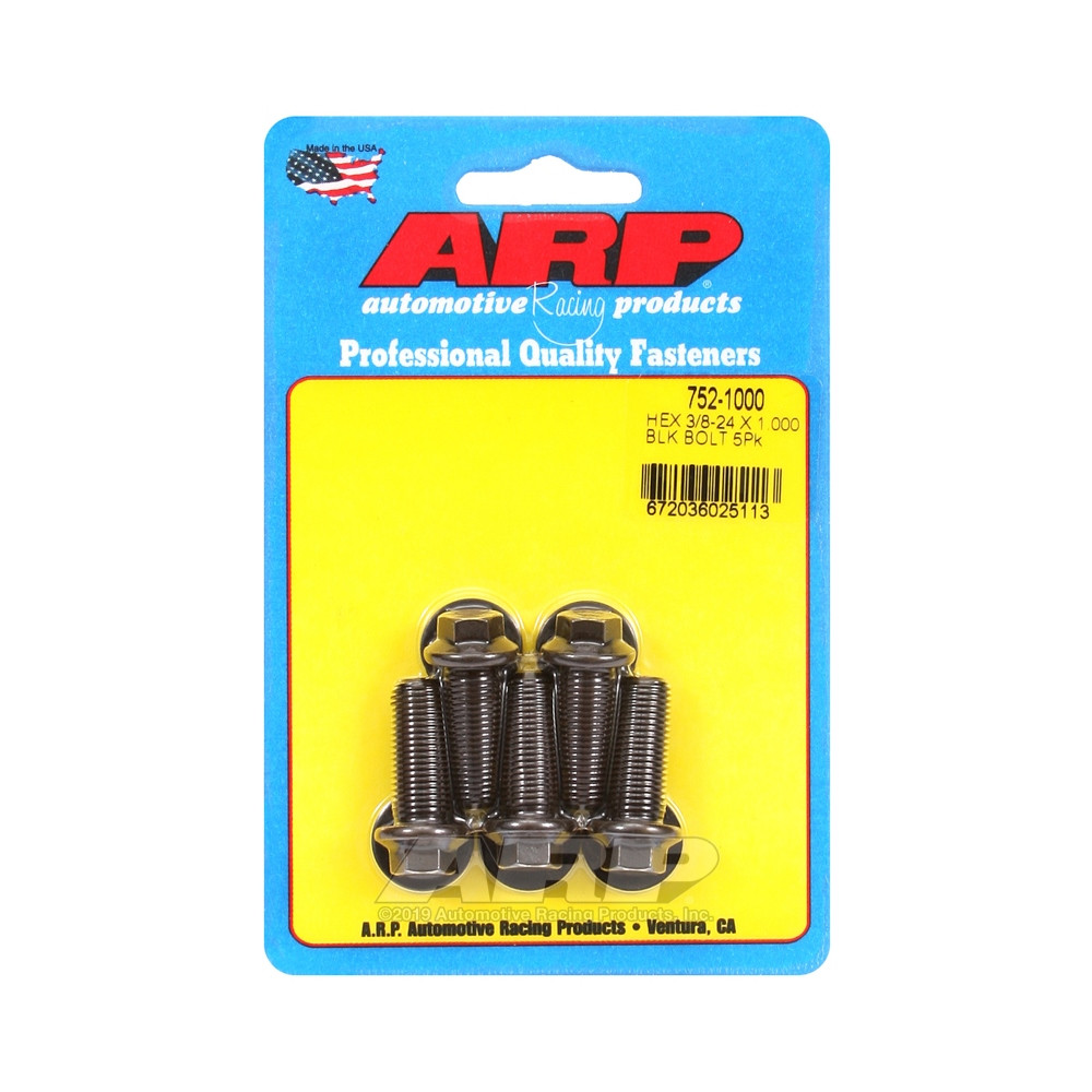 Bullone universale ARP a testa piccola 3/8-24 - Nero Oxyde Hex x5 - ARP-752-1000 - 752-1000 - 3666618227016