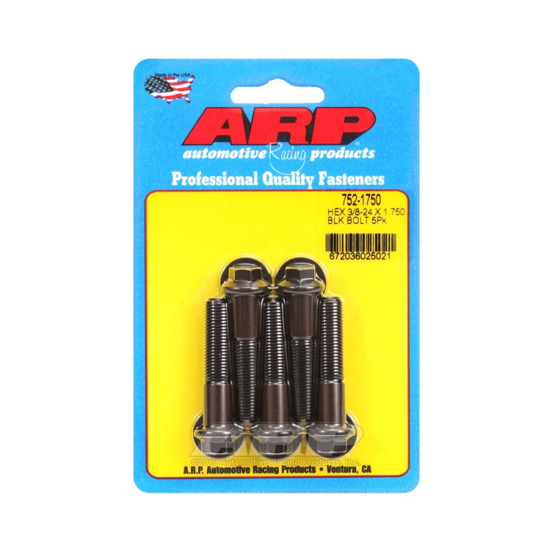Bullone universale ARP a testa piccola 3/8-24 - Nero Oxyde Hex x5 - ARP-752-1750 - 752-1750 - 3666618227047