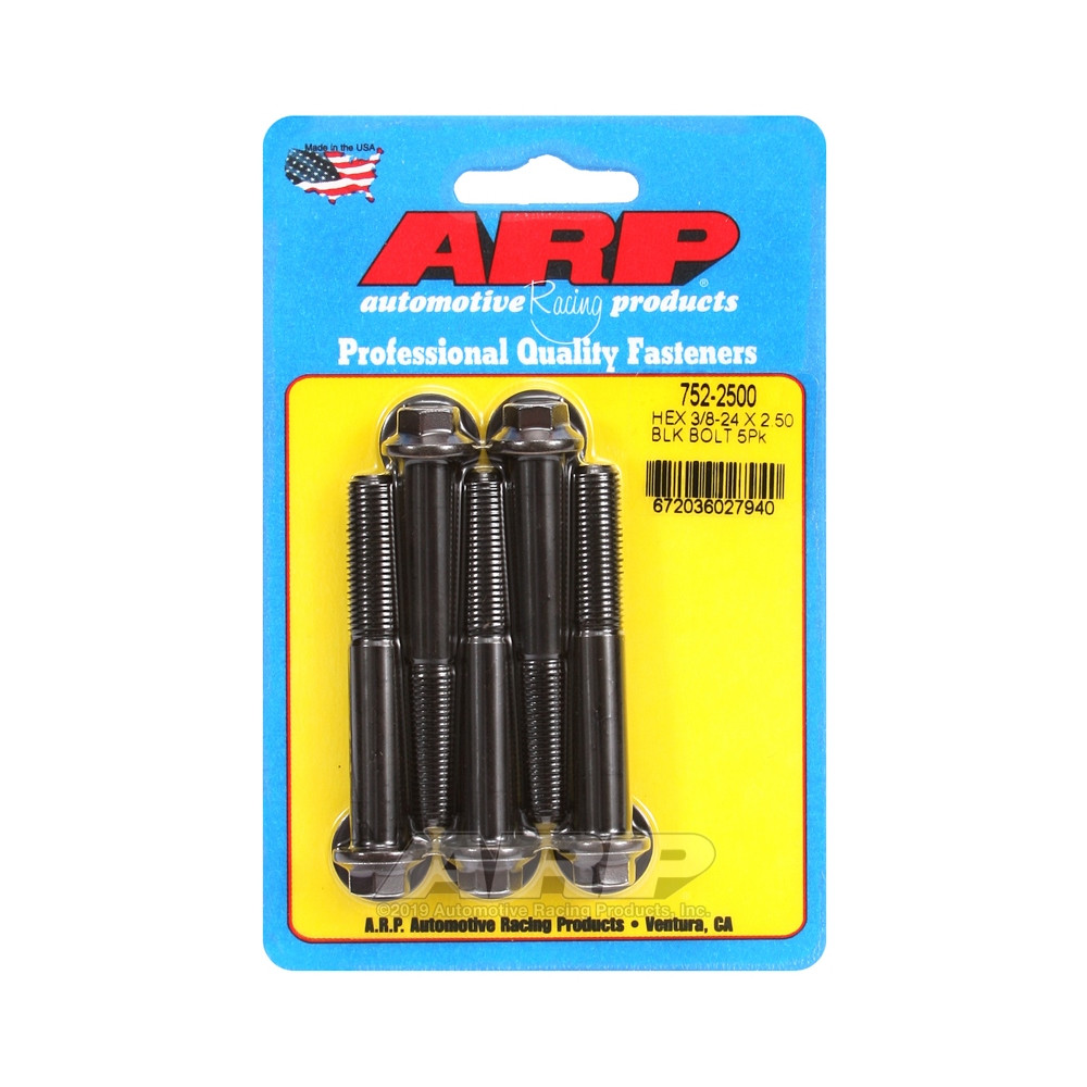 Boulonnerie universelle ARP petite tête 3/8-24 - Black Oxyde Hex x5 - ARP-752-2500 - 752-2500 - 3666618227078