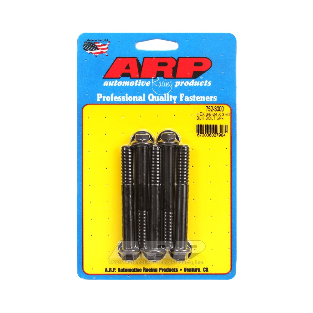 Universele bevestigingsmiddelen ARP kleine kop 3/8-24 - zwart oxide zeskant x5 - ARP-752-3000 - 752-3000 - 3666618227092