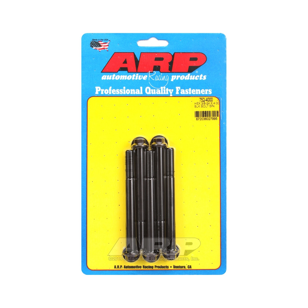 ARP Universal small head bolt 3/8-24 - Black Oxyde Hex x5 - ARP-752-4000 - 752-4000 - 3666618227139
