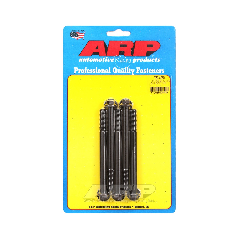 Universele bevestigingsmiddelen ARP kleine kop 3/8-24 - zwart oxide zeskant x5 - ARP-752-4250 - 752-4250 - 3666618227146