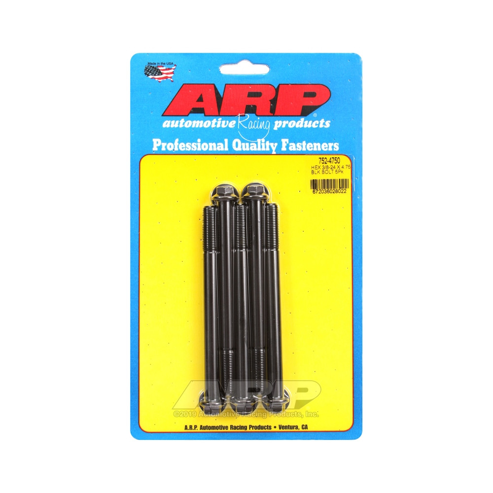 Boulonnerie universelle ARP petite tête 3/8-24 - Black Oxyde Hex x5 - ARP-752-4750 - 752-4750 - 3666618227160