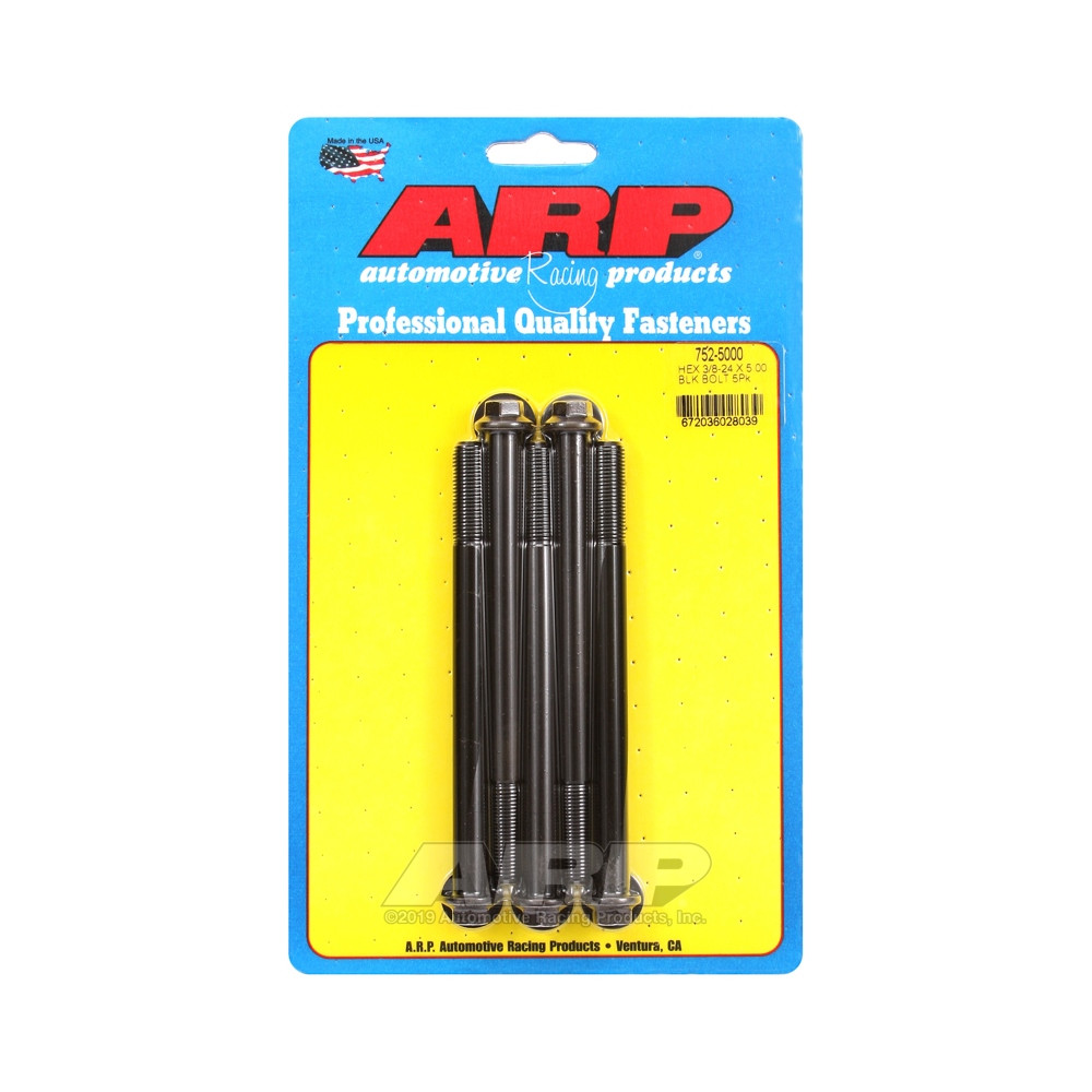 Universele bevestigingsmiddelen ARP kleine kop 3/8-24 - zwart oxide zeskant x5 - ARP-752-5000 - 752-5000 - 3666618227177