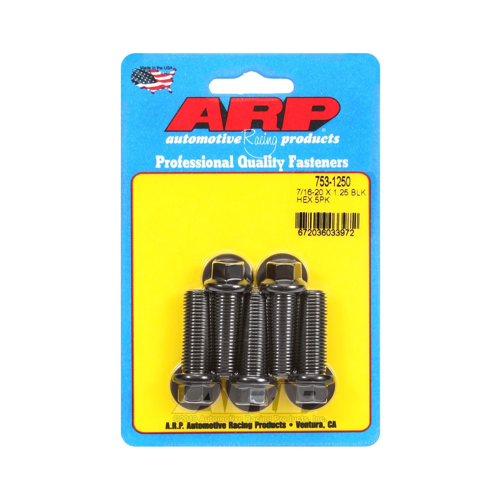 Universele bevestigingsmiddelen ARP 7/16-20 - Zwart Oxyde Hex x5 - ARP-753-1250 - 753-1250 - 3666618227191