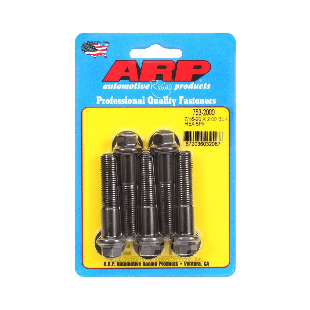 Universal Bolt ARP 7/16-20 - Black Oxyde Hex x5 - ARP-753-2000 - 753-2000 - 3666618227221