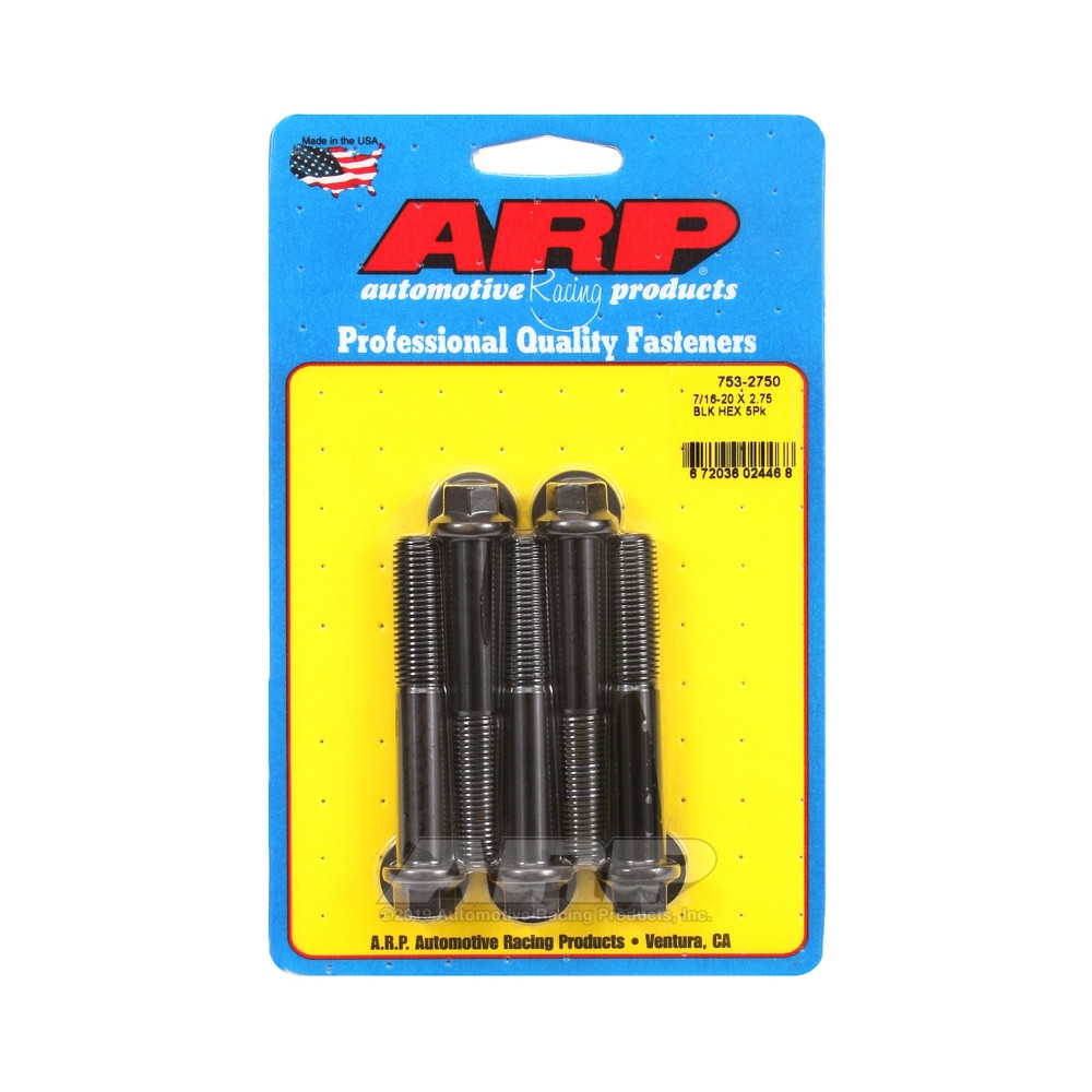 Bullone universale ARP 7/16-20 - Esagono ossidato nero x5 - ARP-753-2750 - 753-2750 - 3666618227252
