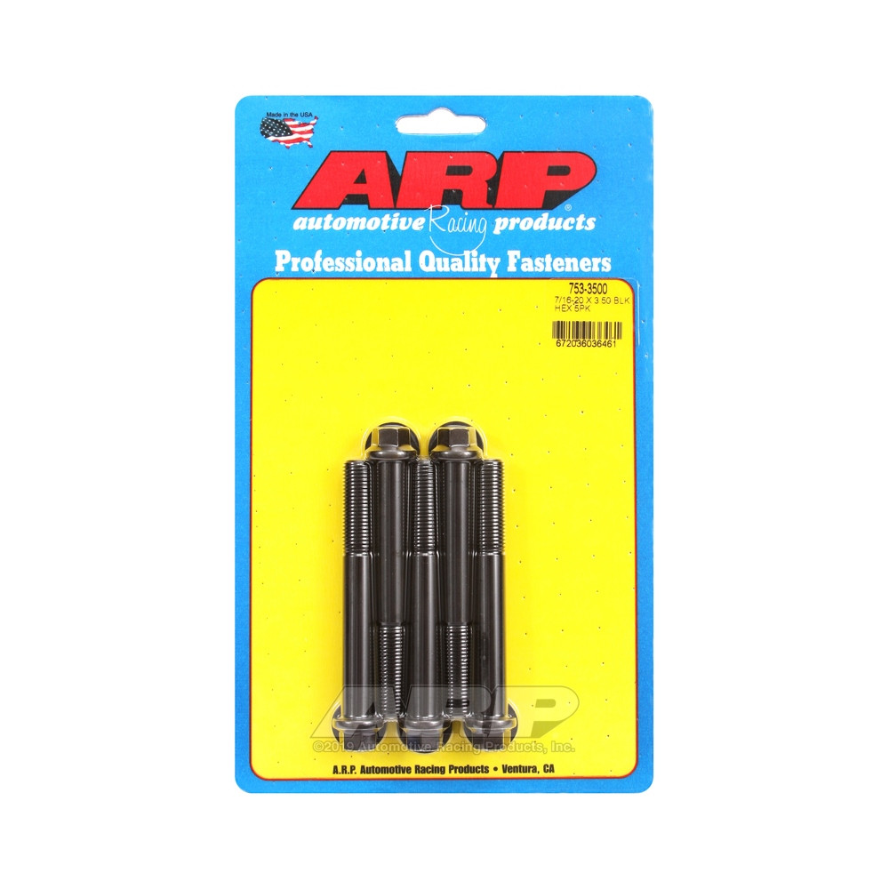 Bullone universale ARP 7/16-20 - Esagono ossidato nero x5 - ARP-753-3500 - 753-3500 - 3666618227283