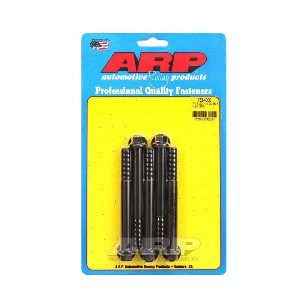 Boulonnerie universelle ARP 7/16-20 - Black Oxyde Hex x5 - ARP-753-4000 - 753-4000 - 3666618227306