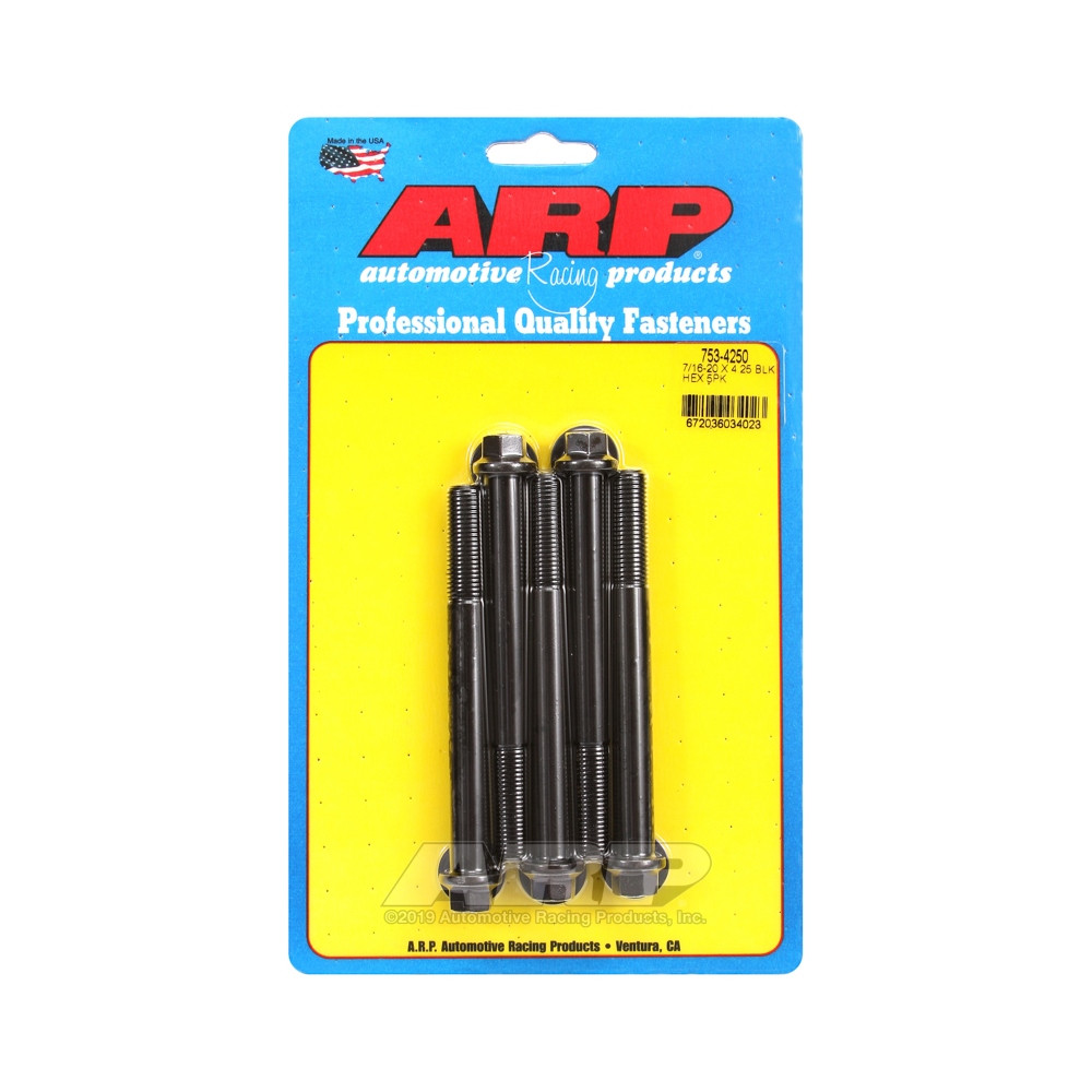 Boulonnerie universelle ARP 7/16-20 - Black Oxyde Hex x5 - ARP-753-4250 - 753-4250 - 3666618227313
