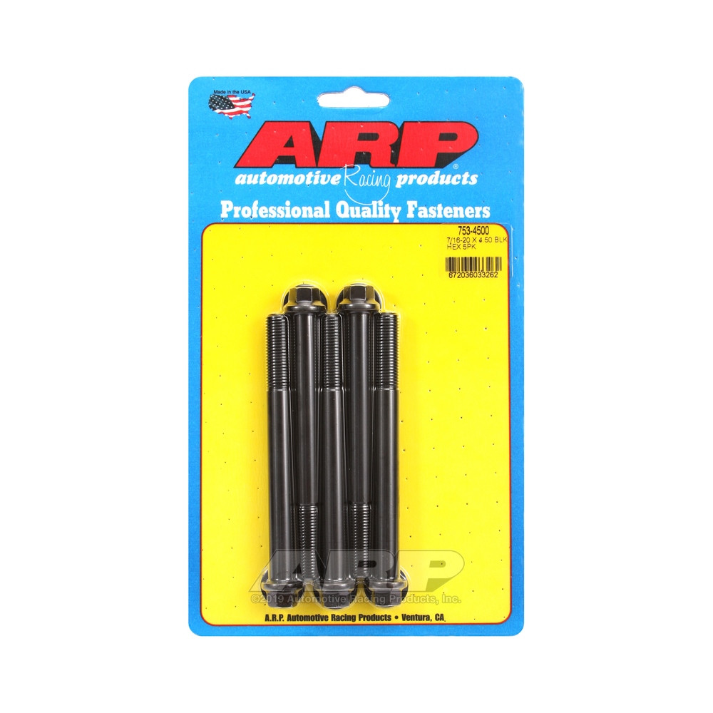 Universal Bolt ARP 7/16-20 - Black Oxyde Hex x5 - ARP-753-4500 - 753-4500 - 3666618227320