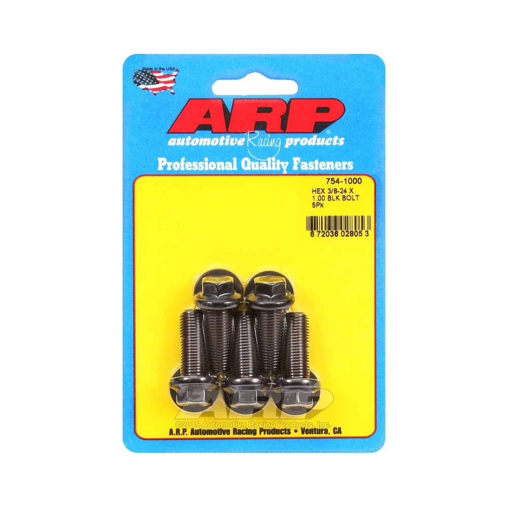 Bullone universale ARP STD 3/8-24 - Esagono in ossido nero x5 - ARP-754-1000 - 754-1000 - 3666618227368