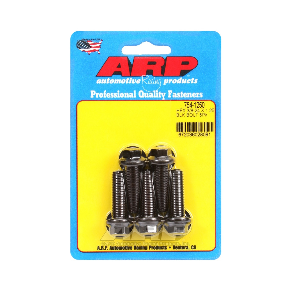 Universele bouten ARP STD kop 3/8-24 - Black Oxide Hex x5 - ARP-754-1250 - 754-1250 - 3666618227375