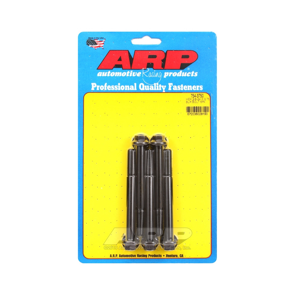 Bullone universale ARP STD 3/8-24 - Esagono in ossido nero x5 - ARP-754-3750 - 754-3750 - 3666618227474