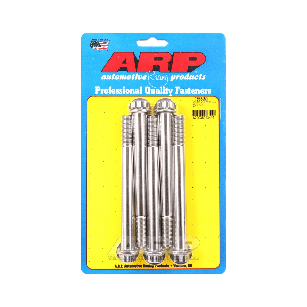 Universal Bolt ARP 1/2-20 - Stainless Steel 12 Pts x5 - ARP-755-5250 - 755-5250 - 3666618227665