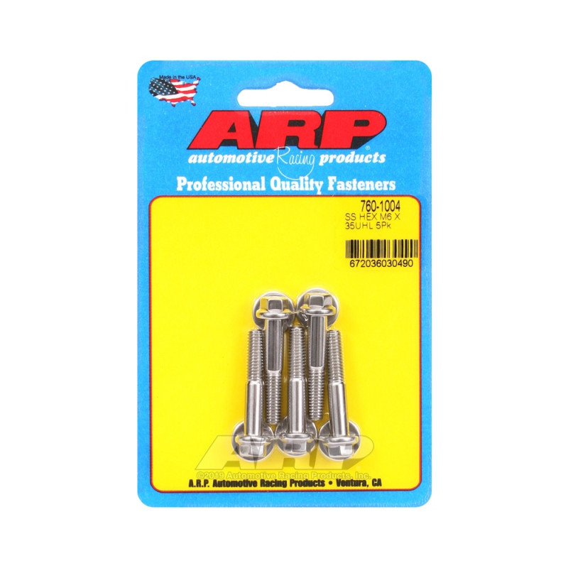 Bullone universale ARP M6 x 1,00 - Esagonale inox x5 - ARP-760-1004 - 760-1004 - 3666618228181