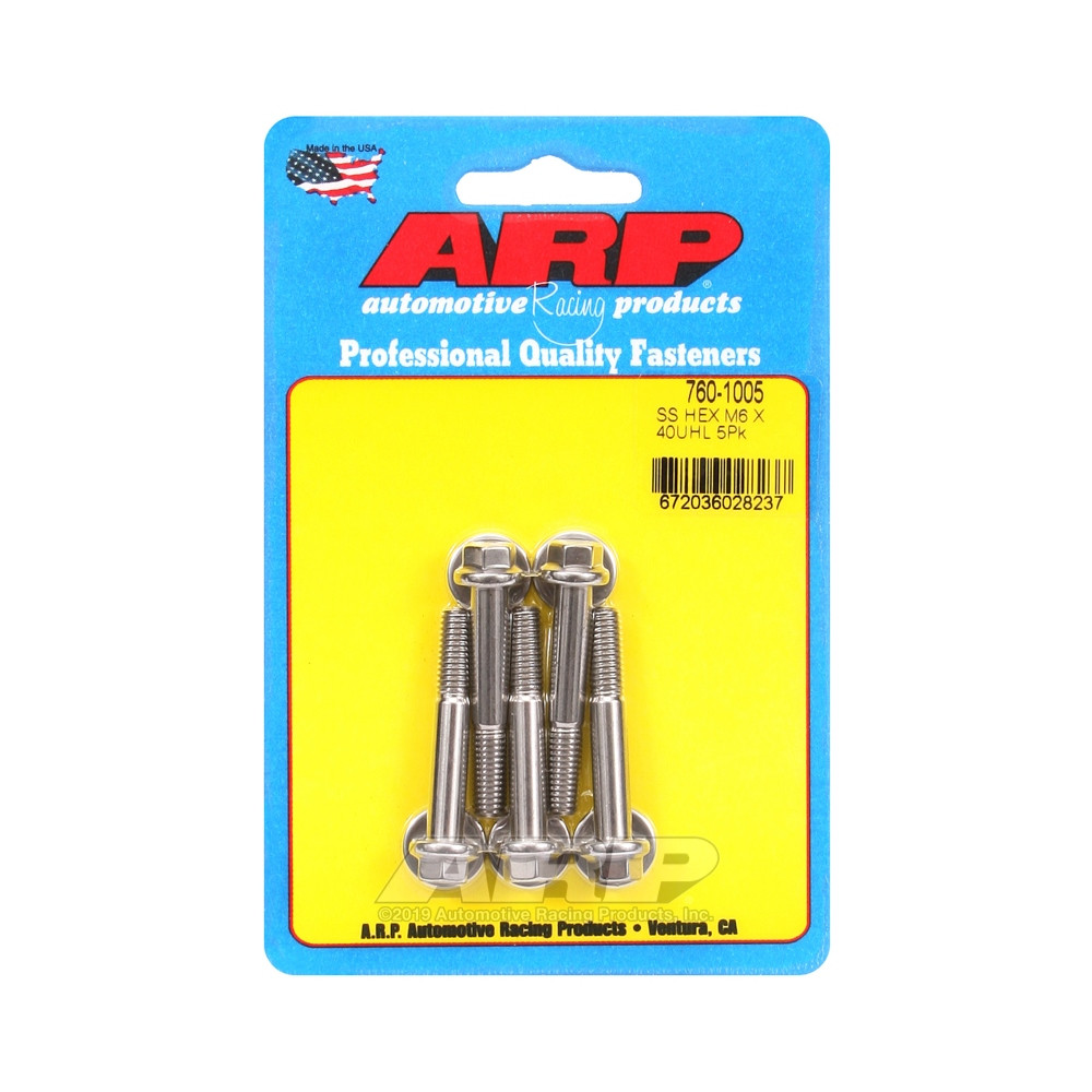 Boulonnerie universelle ARP M6 x 1.00 - Inox Hex x5 - ARP-760-1005 - 760-1005 - 3666618228198
