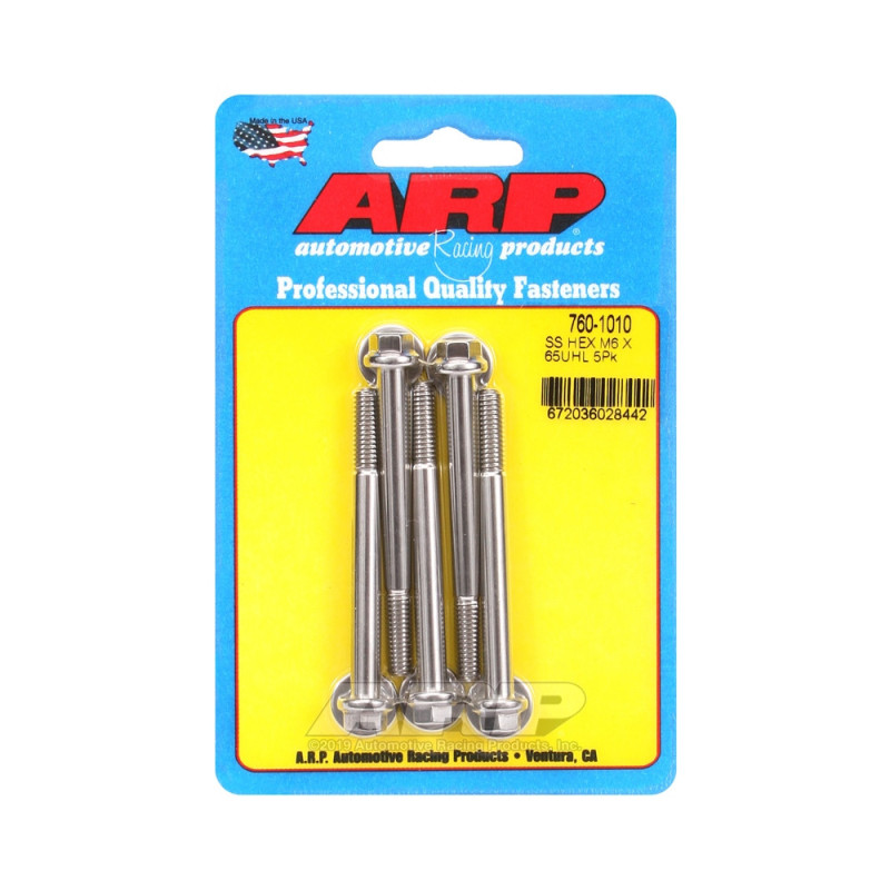 Bullone universale ARP M6 x 1,00 - Esagonale inox x5 - ARP-760-1010 - 760-1010 - 3666618228242
