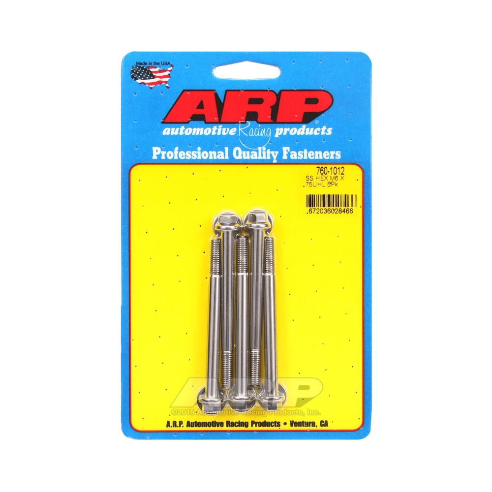 Boulonnerie universelle ARP M6 x 1.00 - Inox Hex x5 - ARP-760-1012 - 760-1012 - 3666618228266