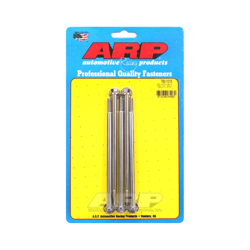 Universele bevestigingsmiddelen ARP M6 x 1,00 - Roestvrij staal Hex x5 - ARP-760-1018 - 760-1018 - 3666618228327
