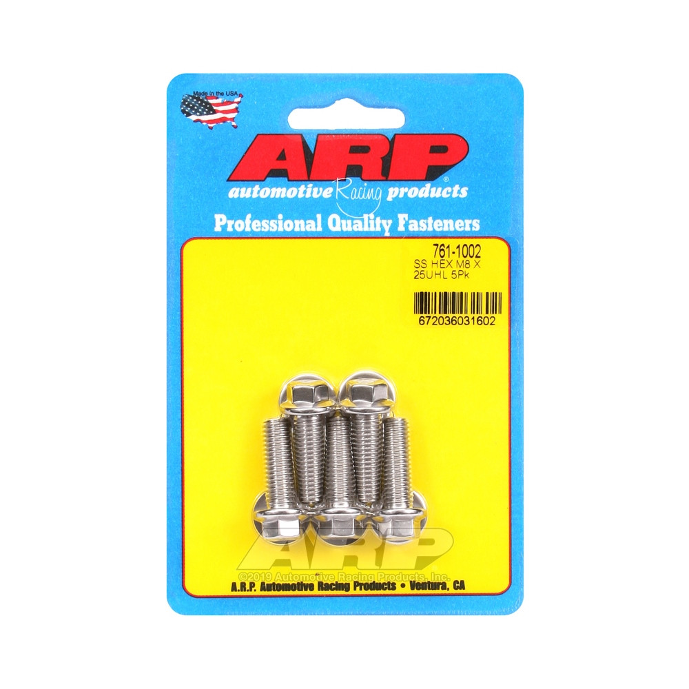 Bullone universale ARP M8 x 1,25 - Esagonale inox x5 - ARP-761-1002 - 761-1002 - 3666618228341