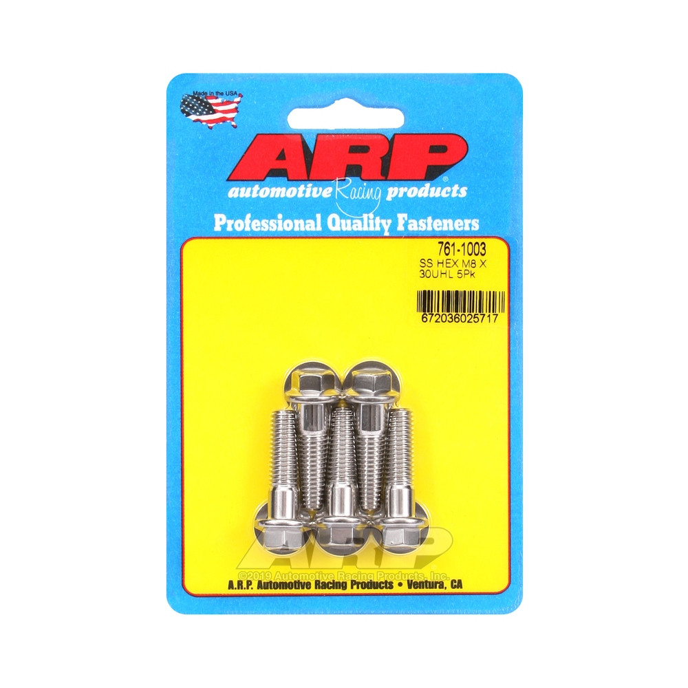 Boulonnerie universelle ARP M8 x 1.25 - Inox Hex x5 - ARP-761-1003 - 761-1003 - 3666618228358