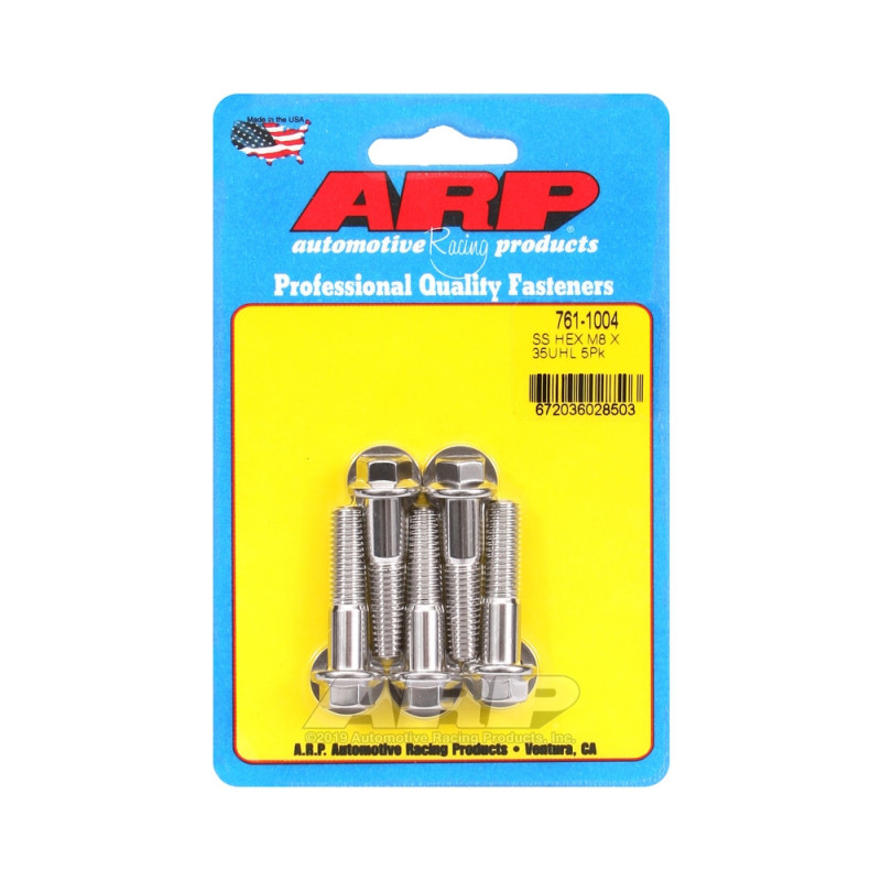Bullone universale ARP M8 x 1,25 - Esagonale inox x5 - ARP-761-1004 - 761-1004 - 3666618228365