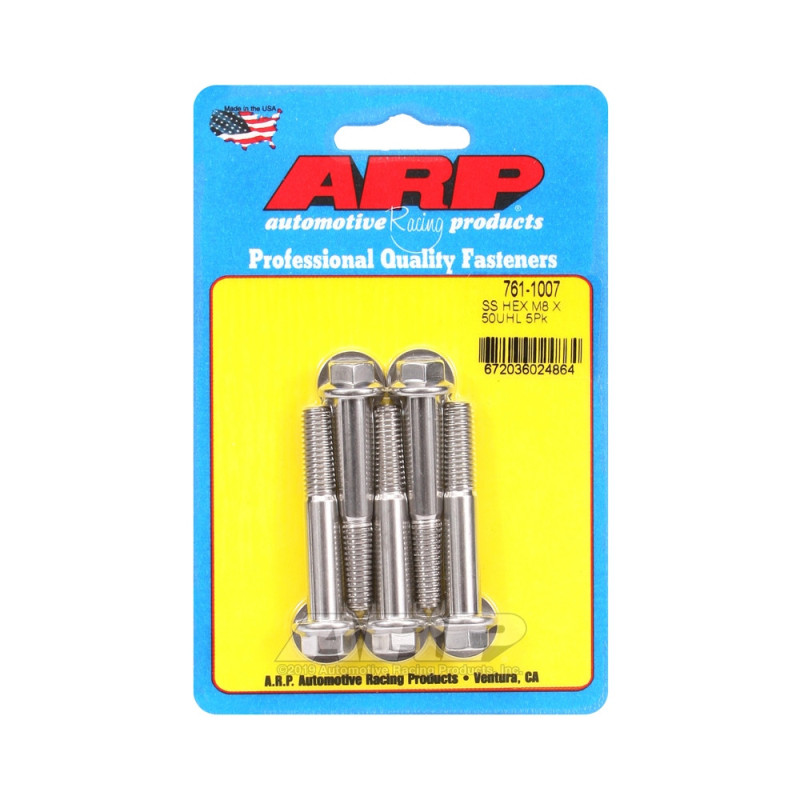 ARP Universal Bolt M8 x 1.25 - Stainless Hex x5 - ARP-761-1007 - 761-1007 - 3666618228396