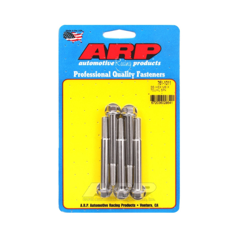 Bullone universale ARP M8 x 1,25 - Esagonale inox x5 - ARP-761-1011 - 761-1011 - 3666618228433