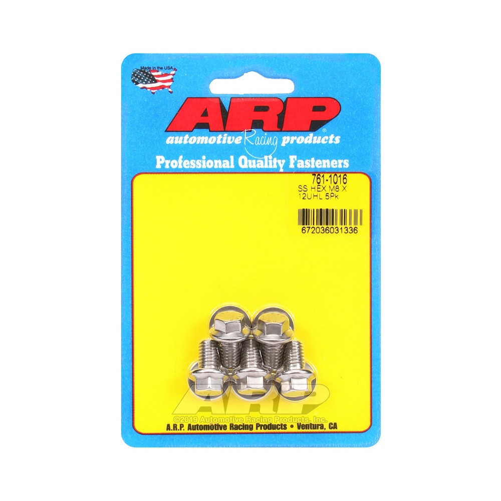 Bullone universale ARP M8 x 1,25 - Esagonale inox x5 - ARP-761-1016 - 761-1016 - 3666618228488