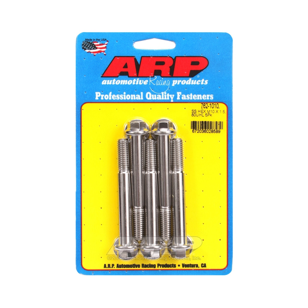 Universele bevestigingsmiddelen ARP M10 x 1,50 - Roestvrij staal Hex x5 - ARP-762-1010 - 762-1010 - 3666618228617