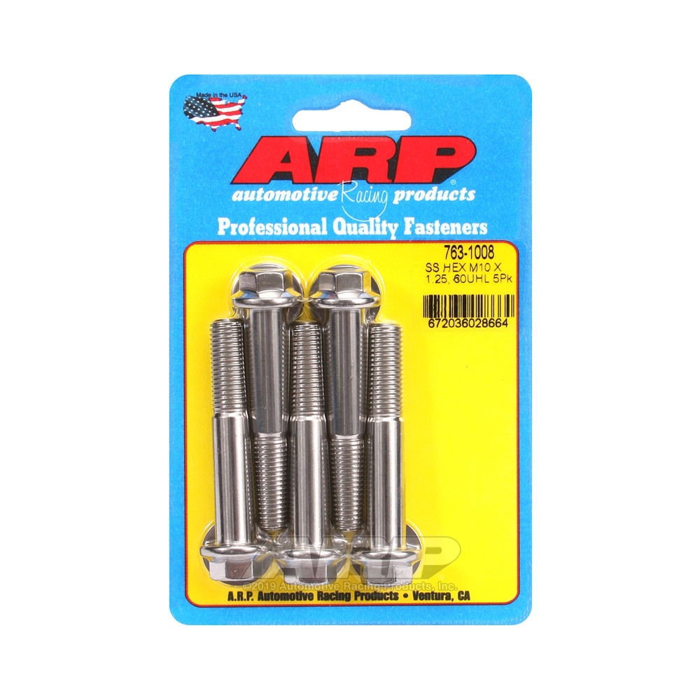 Universele bevestigingsmiddelen ARP M10 x 1,25 - Roestvrij staal Hex x5 - ARP-763-1008 - 763-1008 - 3666618228723