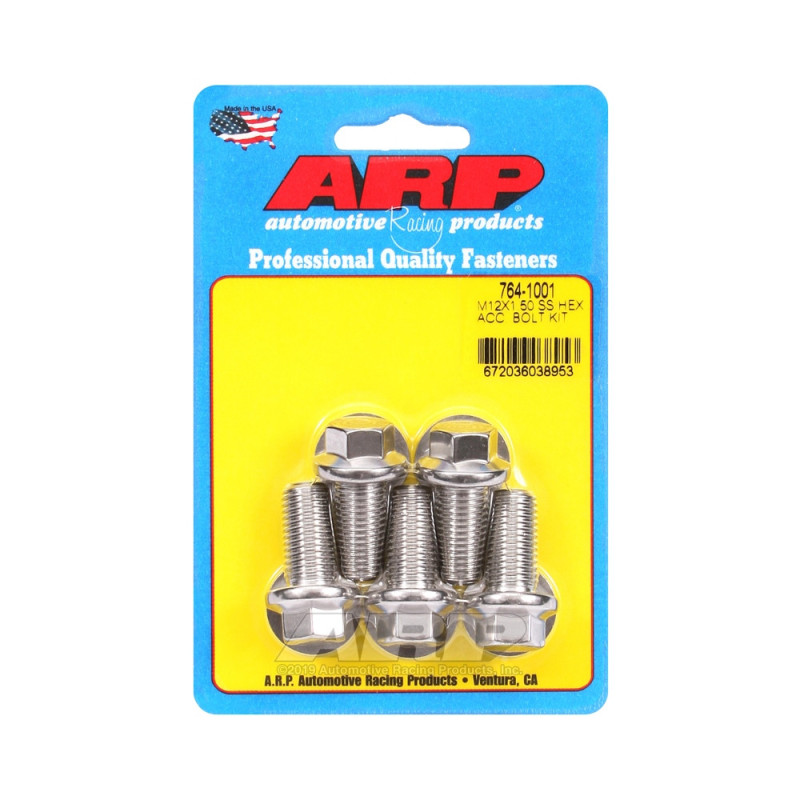 Bullone universale ARP M12 x 1,50 - Esagonale inox x5 - ARP-764-1001 - 764-1001 - 3666618228778