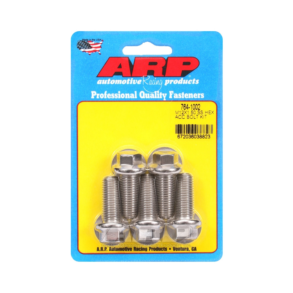 Bullone universale ARP M12 x 1,50 - Esagonale inox x5 - ARP-764-1002 - 764-1002 - 3666618228785