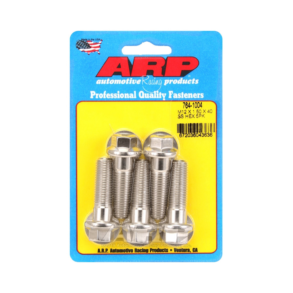 ARP Universal Bolt M12 x 1.50 - Stainless Hex x5 - ARP-764-1004 - 764-1004 - 3666618228808