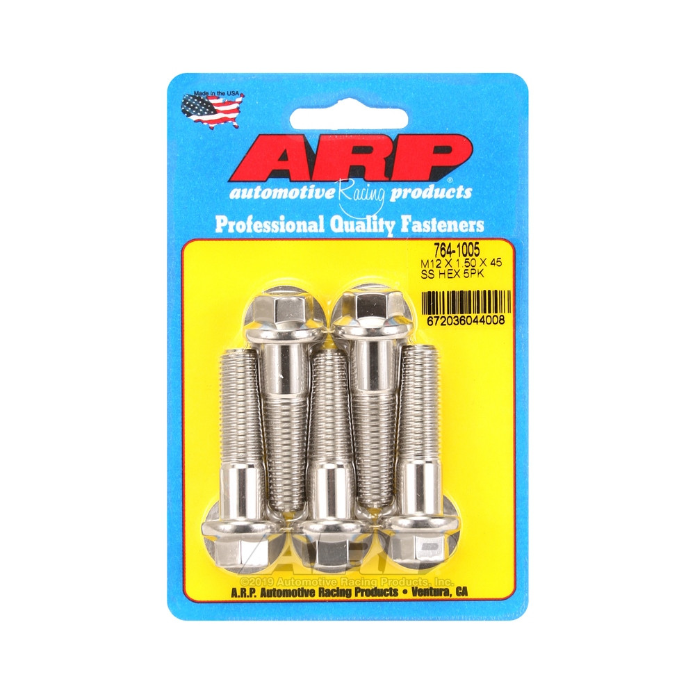 Universele bevestigingsmiddelen ARP M12 x 1,50 - Roestvrij staal Hex x5 - ARP-764-1005 - 764-1005 - 3666618228815