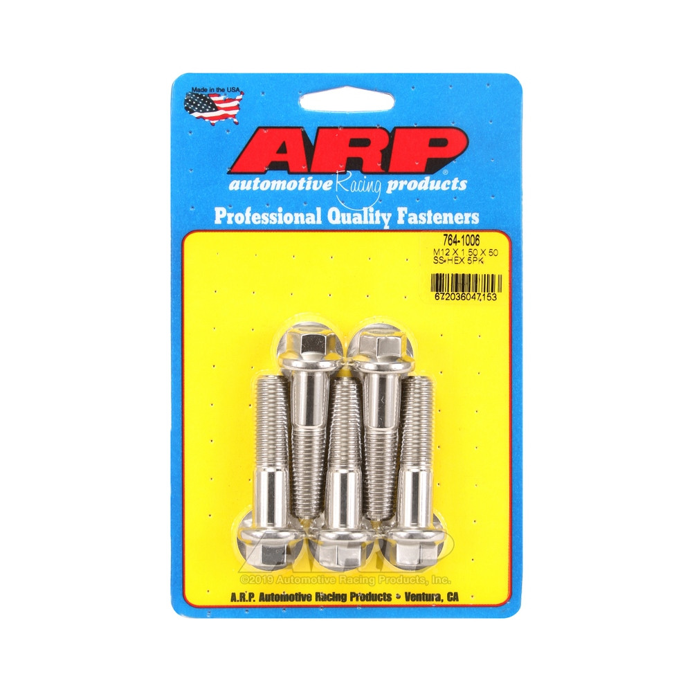 Bullone universale ARP M12 x 1,50 - Esagonale inox x5 - ARP-764-1006 - 764-1006 - 3666618228822