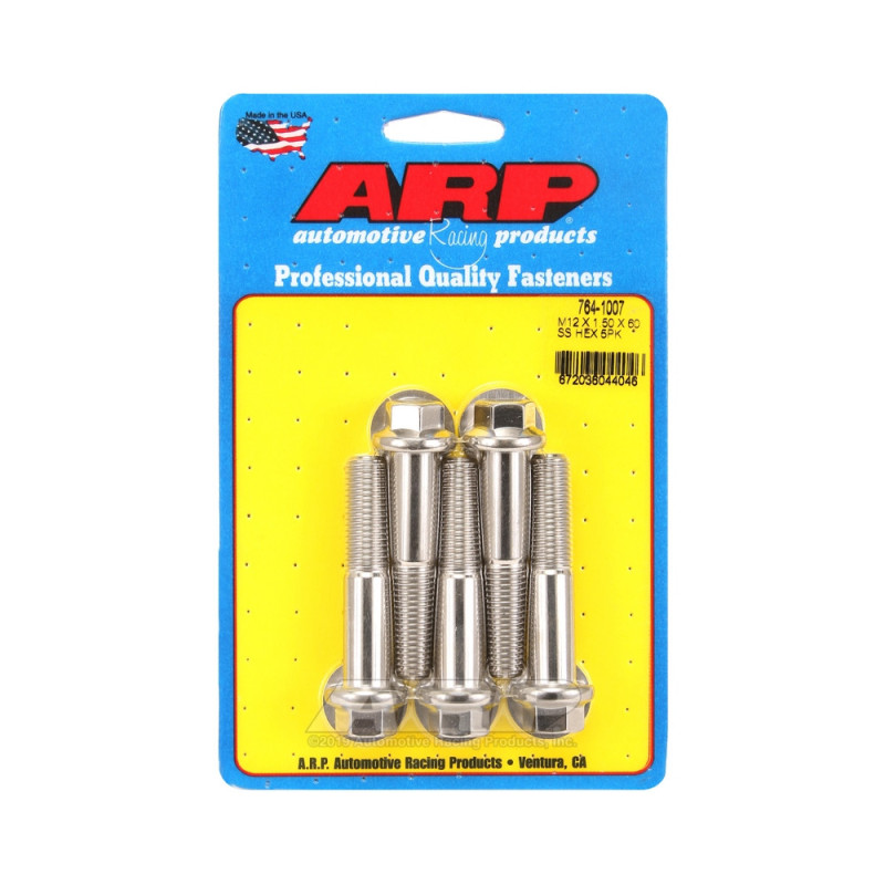 ARP Universal Bolt M12 x 1.50 - Stainless Hex x5 - ARP-764-1007 - 764-1007 - 3666618228839