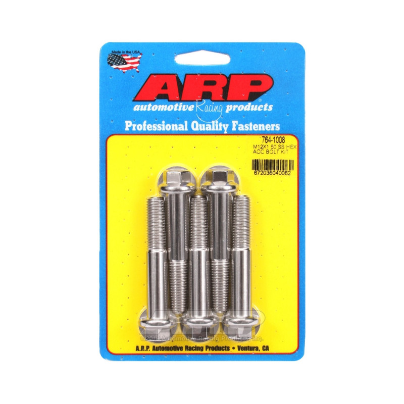 ARP Universal Bolt M12 x 1.50 - Stainless Hex x5 - ARP-764-1008 - 764-1008 - 3666618228846