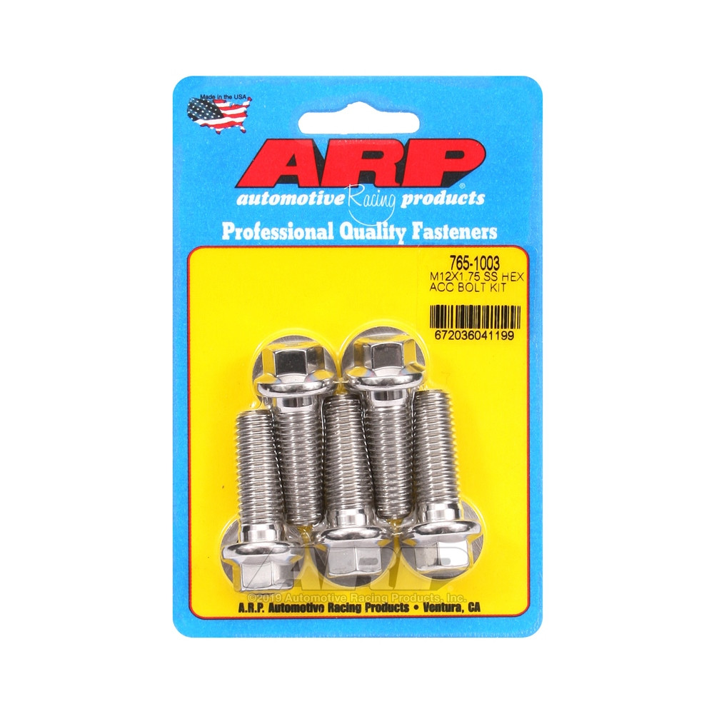 Bullone universale ARP M12 x 1,75 - Esagonale inox x5 - ARP-765-1003 - 765-1003 - 3666618228907