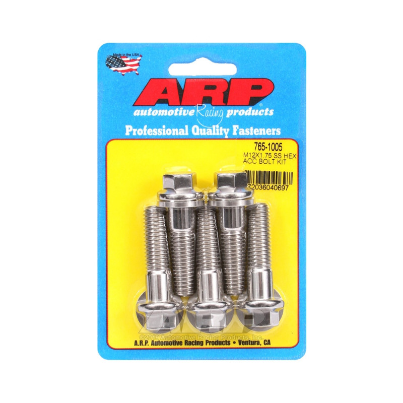 ARP Universal Bolt M12 x 1.75 - Stainless Hex x5 - ARP-765-1005 - 765-1005 - 3666618228921