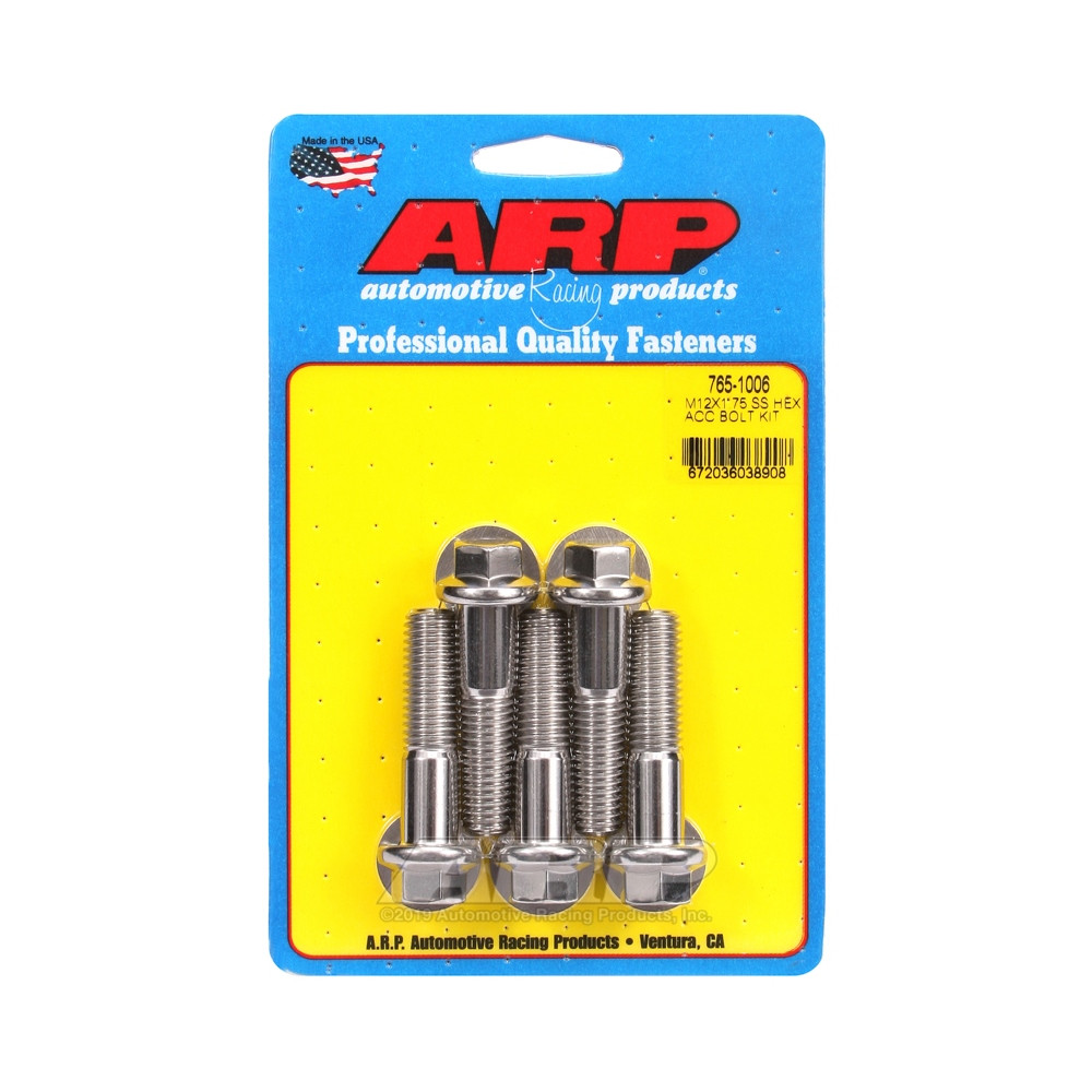ARP Universal Bolt M12 x 1.75 - Stainless Hex x5 - ARP-765-1006 - 765-1006 - 3666618228938