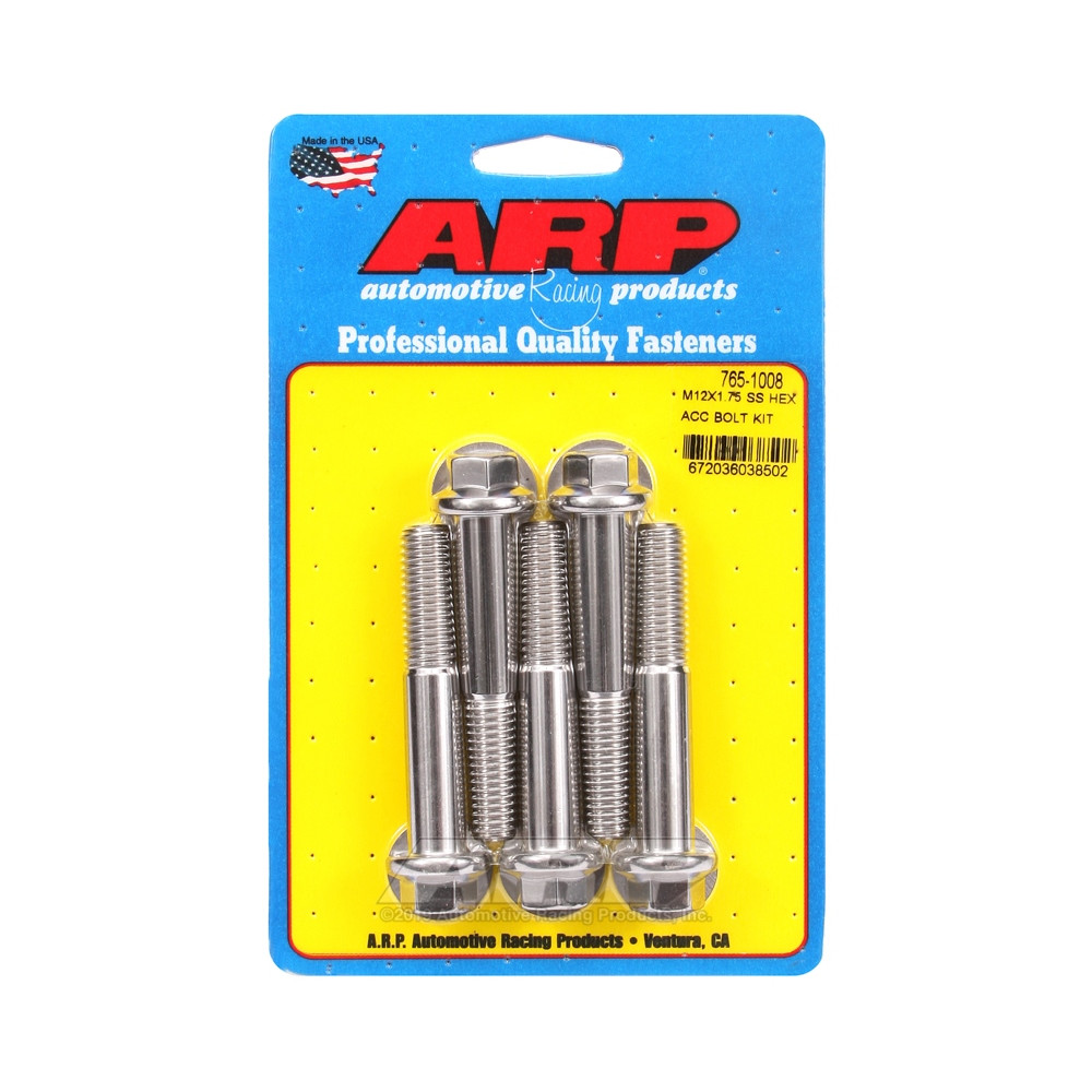 Boulonnerie universelle ARP M12 x 1.75 - Inox Hex x5 - ARP-765-1008 - 765-1008 - 3666618228952