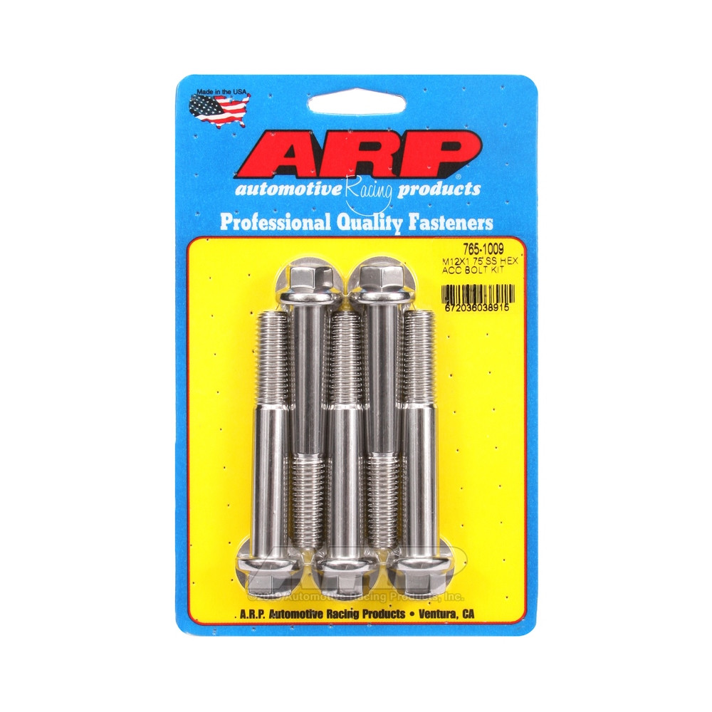 ARP Universal Bolt M12 x 1.75 - Stainless Hex x5 - ARP-765-1009 - 765-1009 - 3666618228969