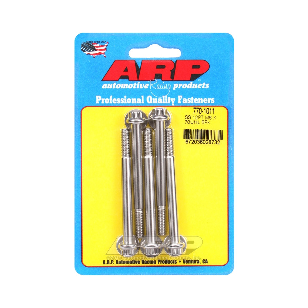 Universele bouten ARP M6 x 1,00 - Roestvast staal 12 stuks x5 - ARP-770-1011 - 770-1011 - 3666618229096