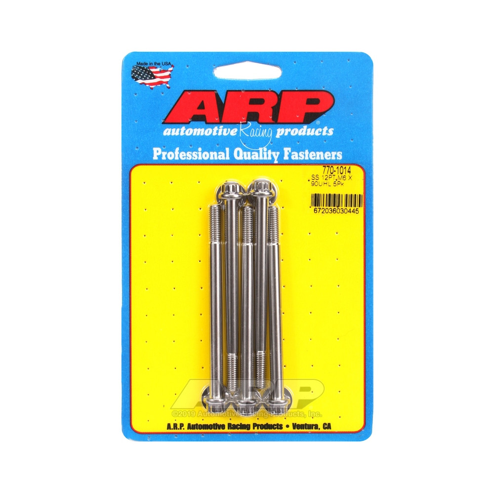 ARP Universal Bolt M6 x 1.00 - Stainless Steel 12 Pts x5 - ARP-770-1014 - 770-1014 - 3666618229126